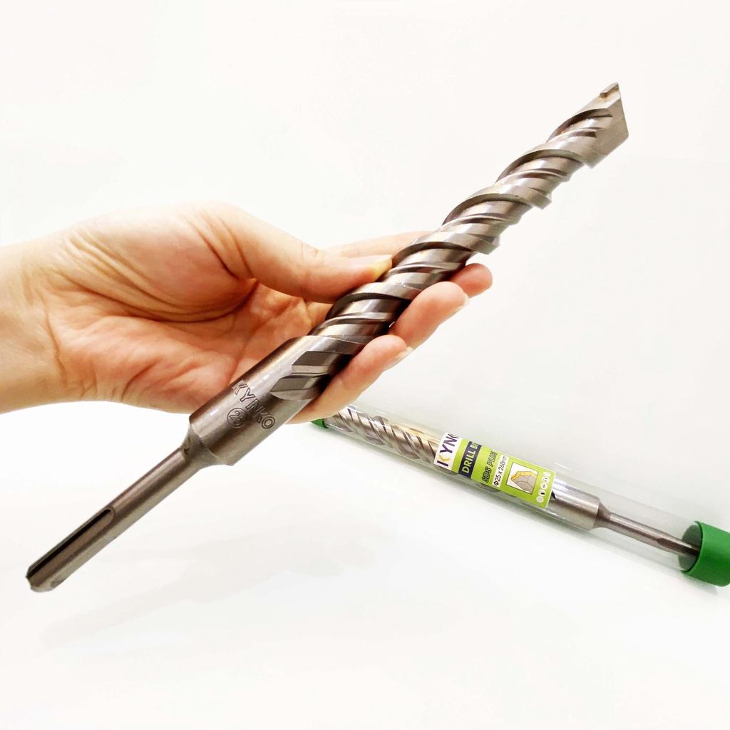 MŨI KHOAN BÊ TÔNG SDS ĐƯỜNG KÍNH PHI Ø25 DÀI 260MM XUYÊN TƯỜNG ĐẦU DẸT KYNKO MKBTXT-25260