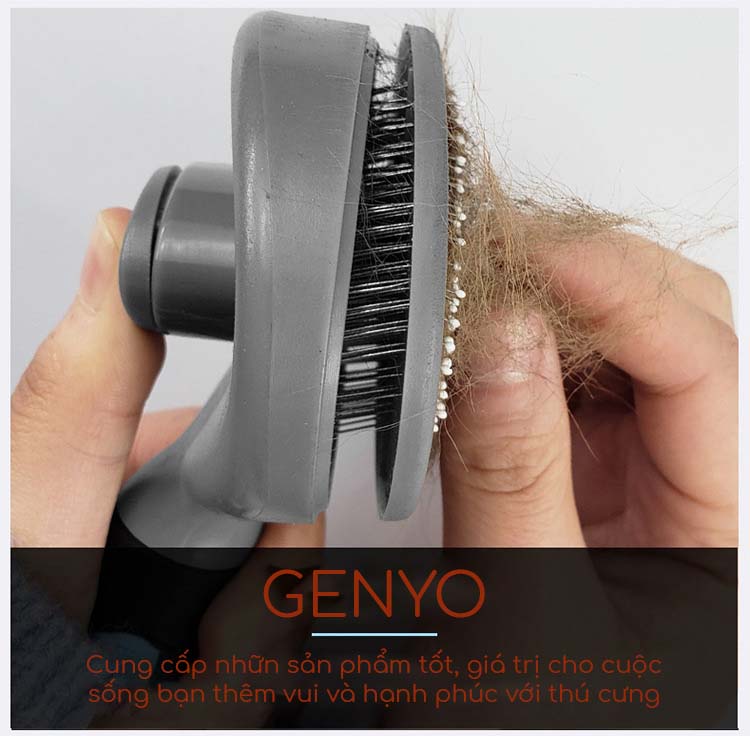 Lược chải lông loại tốt cho chó mèo – Genyo Brush 001 (màu ngẫu nhiên)