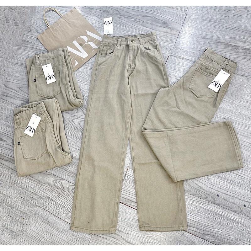 QUẦN JEANS SUÔNG BE (ẢNH THẬT TRẢI SÀN + LÊN DÁNG)