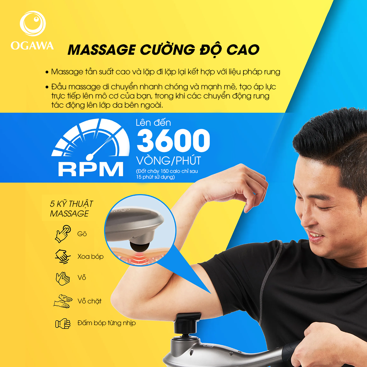 Máy Massage cầm tay OGAWA Buzzy