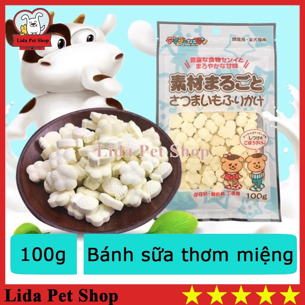 Bánh thưởng Canxi sữa dê thơm miệng sạch răng bổ sung dinh dưỡng cho chó mèo