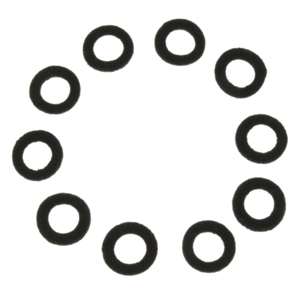 10pcs/pack Trumpet Wool Felts Washer Cushion for Trumpeter - Black