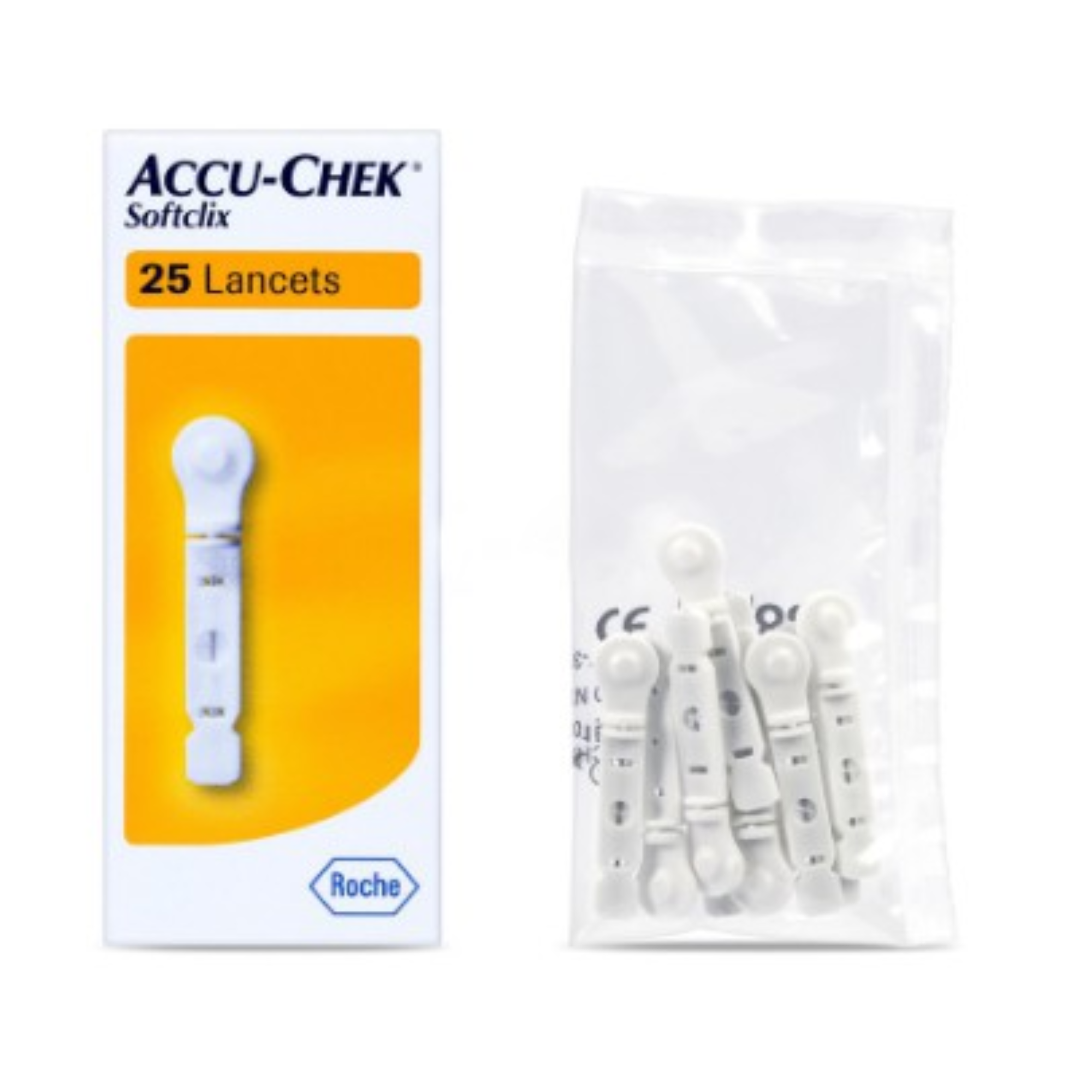 [Chính hãng] Hộp 25 Kim dẹt chích máu tiểu đường Accu-Chek Softclix đo đường huyết cho máy Accu-Chek active, instant