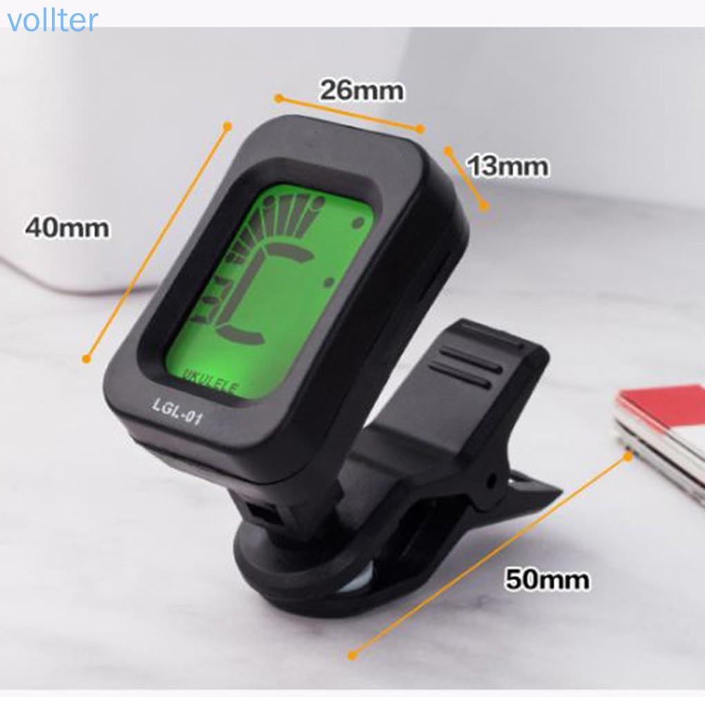 【Sản phẩm khuyến cáo】Portable Electric Digital Clip-on Tuner LCD Screen Clip Tuner for Guitar Bass Violin Ukulele