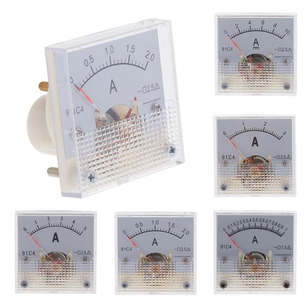 2-pack DC Analog Panel Mini AMP Meter Gauge Tester Ammeter 91C4 0-2A/0-10A