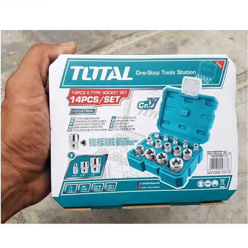 Bộ tuýp hình E 6 cạnh 14 chi tiết Total THKTETS0114