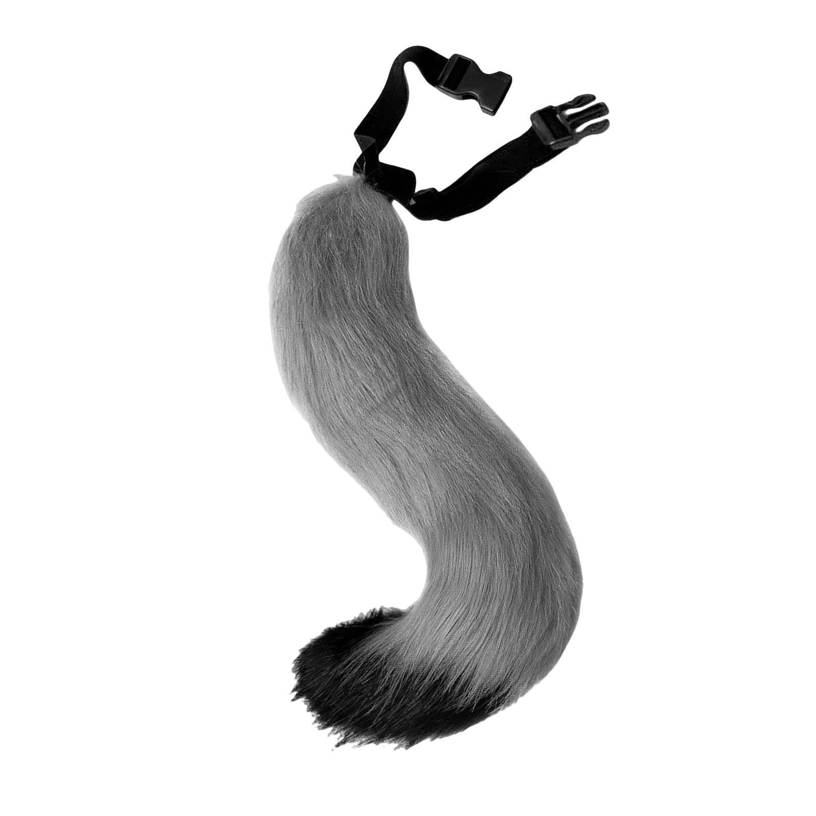 Fox Ears Hair Hoop Costume Fancy Dress Faux Fur Long Tail for Party Birthday Stage Shows