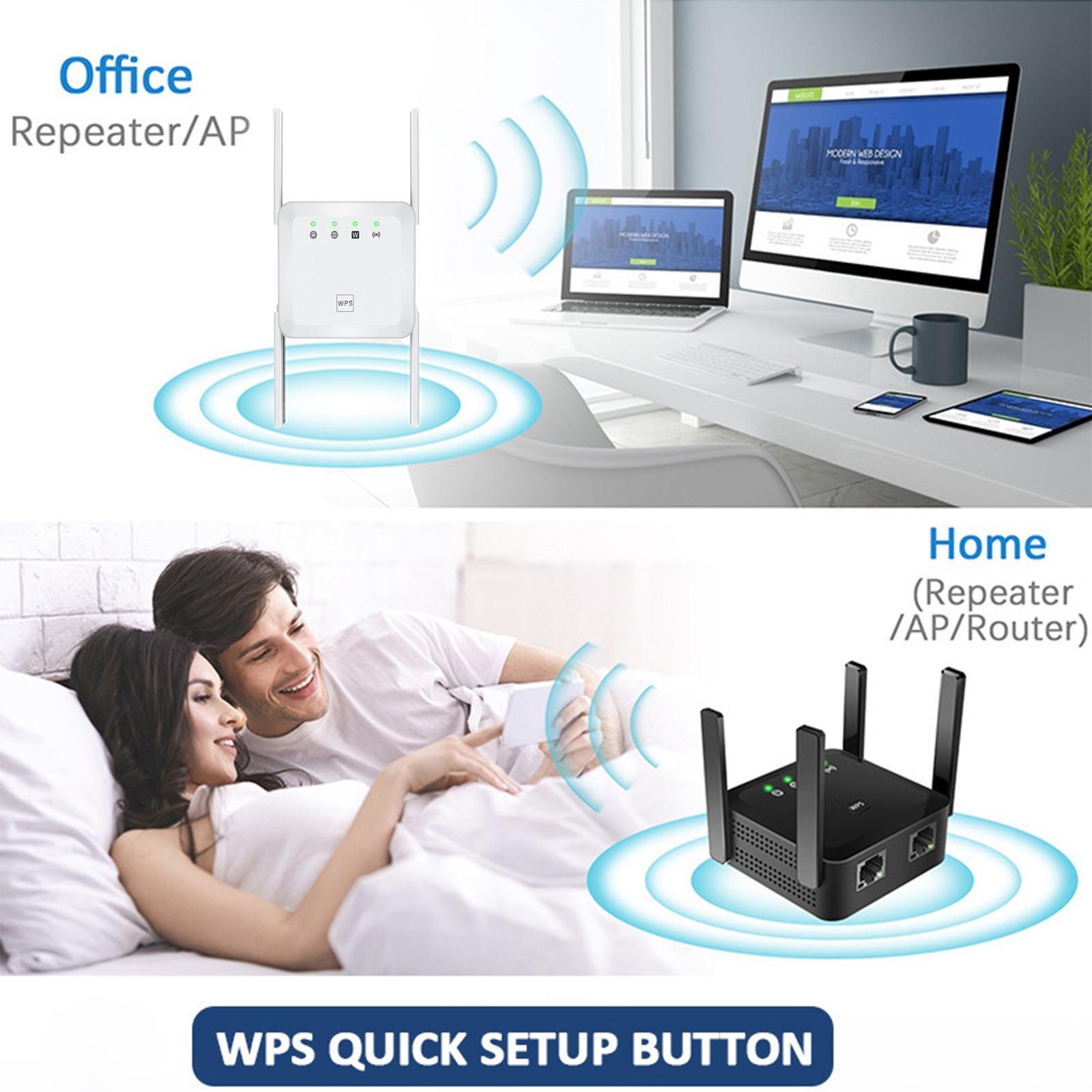 WiFi Booster 1200Mbps Dual Band Extend WiFi Signal to Smart Home EU Plug