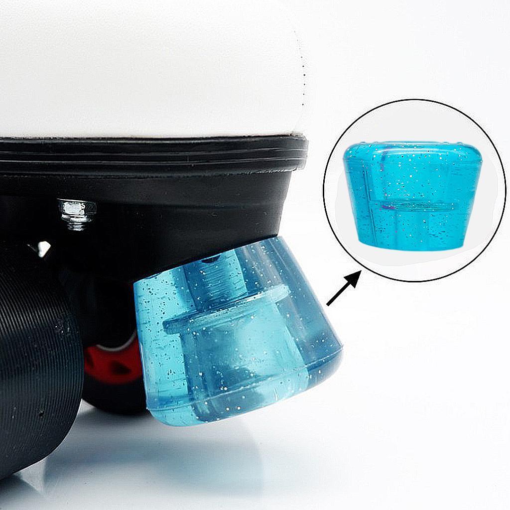 2x Crystal Roller Skate Brake Pads, Adults Inline Roller Skates Top Shutter, Brakes Block Stopper Fits for Any