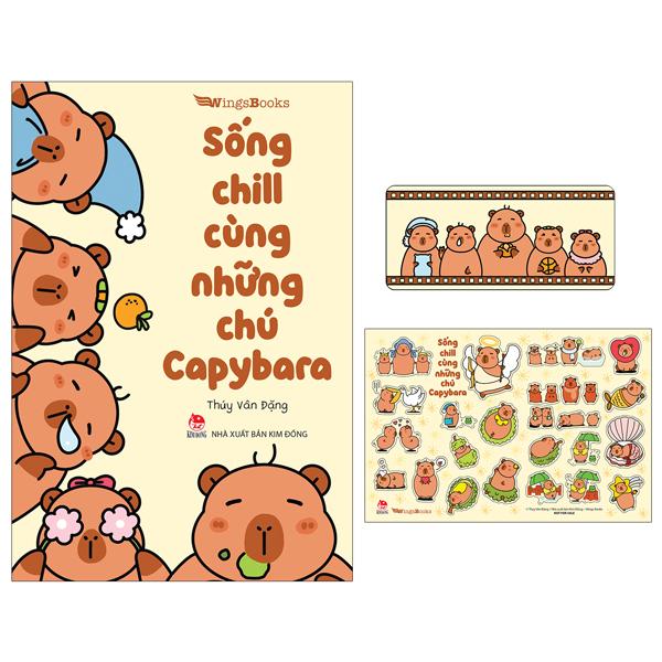 Sách - Sống Chill Cùng Những Chú Capybara - Tặng Kèm Bookmark + Sticker