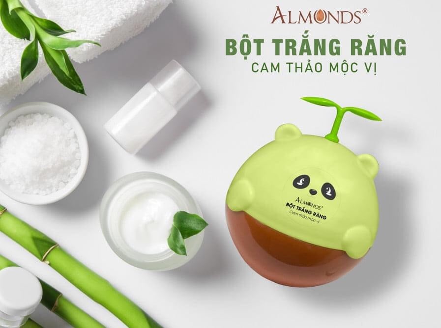 Bột trắng răng cam thảo mộc vị Almonds 50g