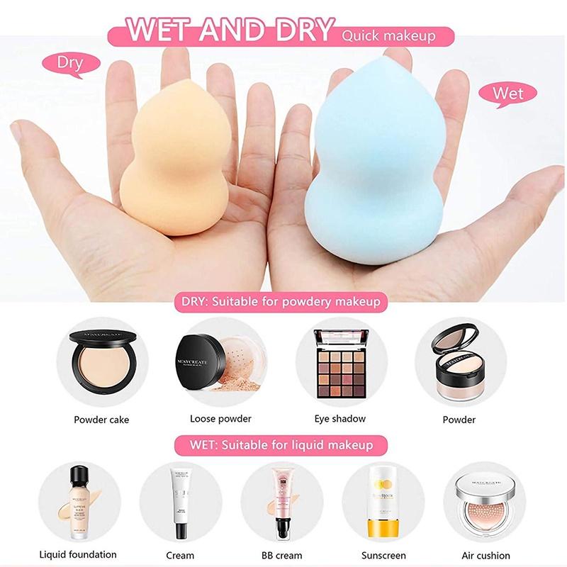 Set 4 mút tán trang điểm hình trứng SUAKE có thể sử dụng khô và ướt tiện dụng