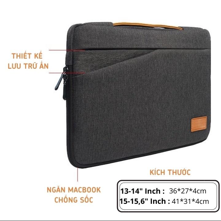 Căp đựng laptop, Túi Chống Sốc Laptop, Macbook Air 14 Inch, 15,6 Inch 3 Ngăn Đa Năng Chống Nước