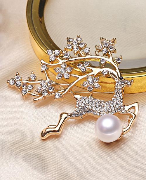 Cài áo thời trang hình hươu đính đá cao cấp (GC62)