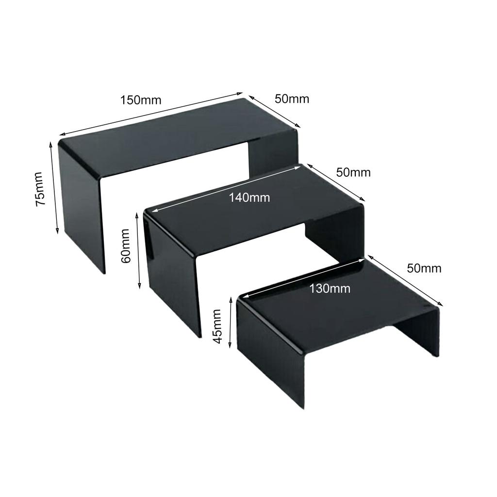 Combo 3 kệ Mica chữ U - dày 3 ly