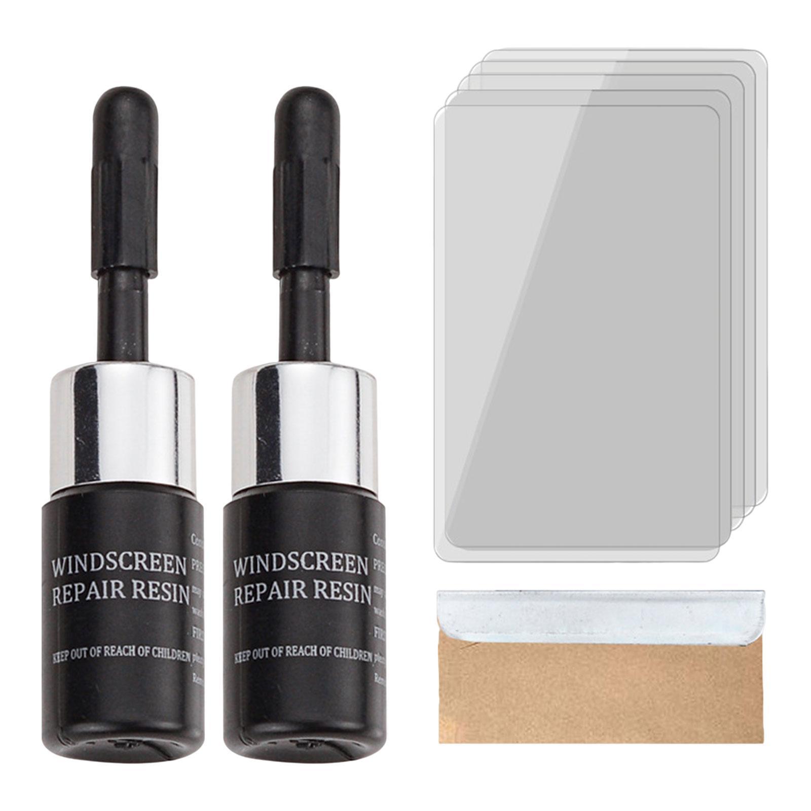 2Pcs Car Windshield Crack Repair Window Glass Set Fixing Chips Cracks Nano Fluid Filler Vehicle Glass DIY Windscreen Tool