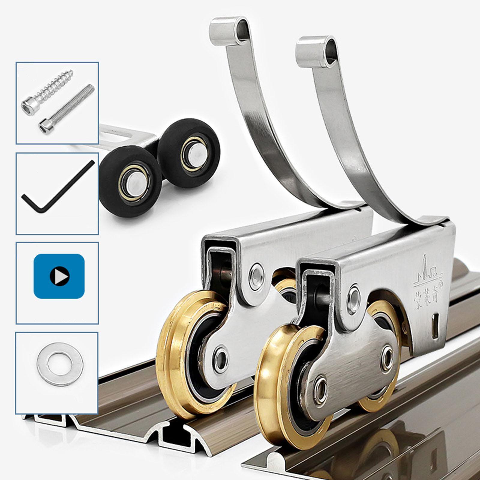 Sliding Door Window Pulley Double Wheel Smooth Double Wheel Pulley for Closet Cabinet
