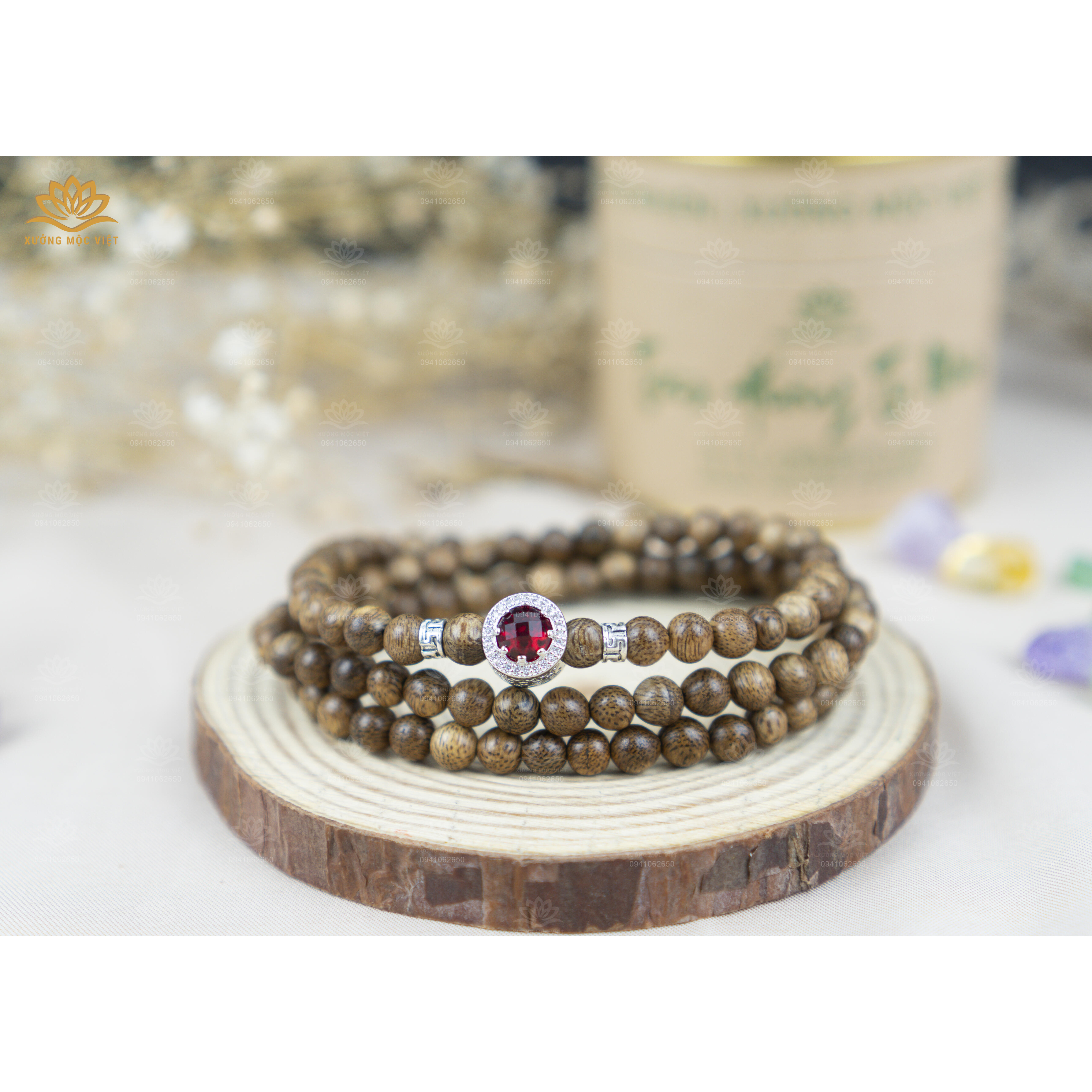 Vòng Tay Trầm Hương Chuỗi Tràng 108 Hạt 100% Trầm Tốc Tự Nhiên Mix Charm Cao Cấp Theo Mệnh Phong Thuỷ