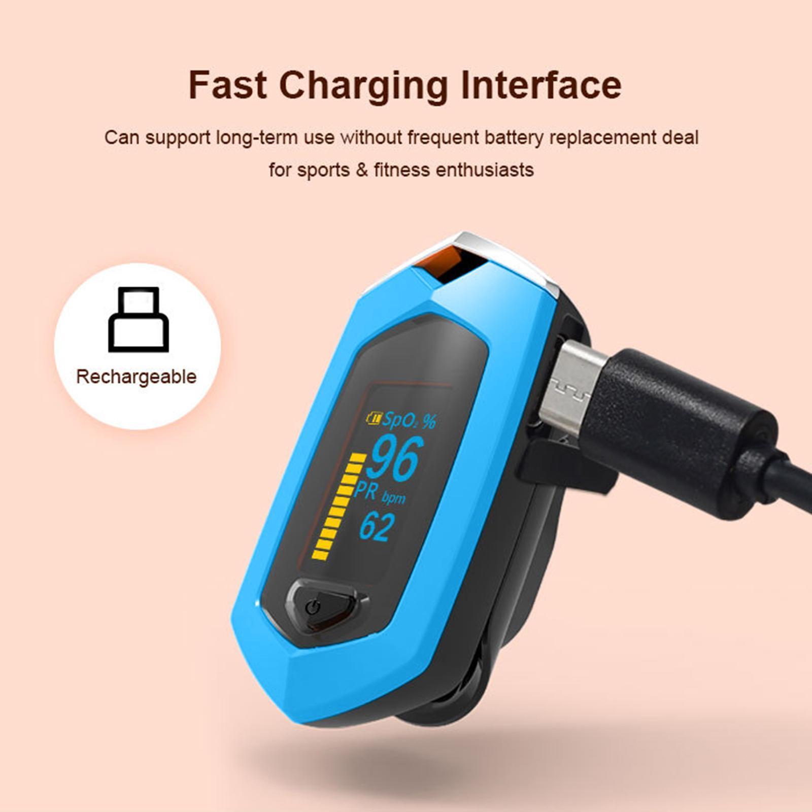 Digital Fingertip Pulse Oximeter One Key Start Mini for Outdoor Sports