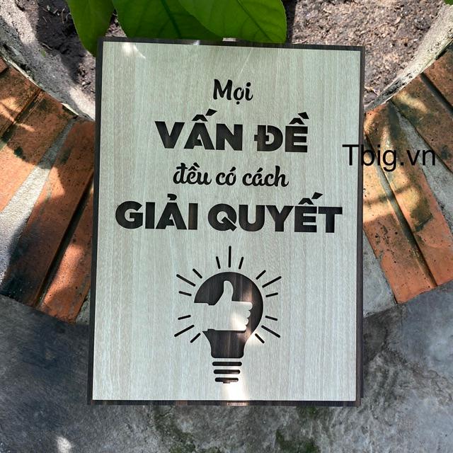 ️️Tranh Slogan Tạo Động Lực TBIG059 Handmade bằng Gỗ 