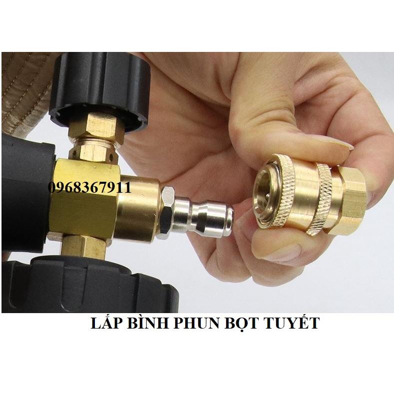 Cút nối nhanh rửa xe ren M14, khớp nối nhanh máy rửa xe ren M14