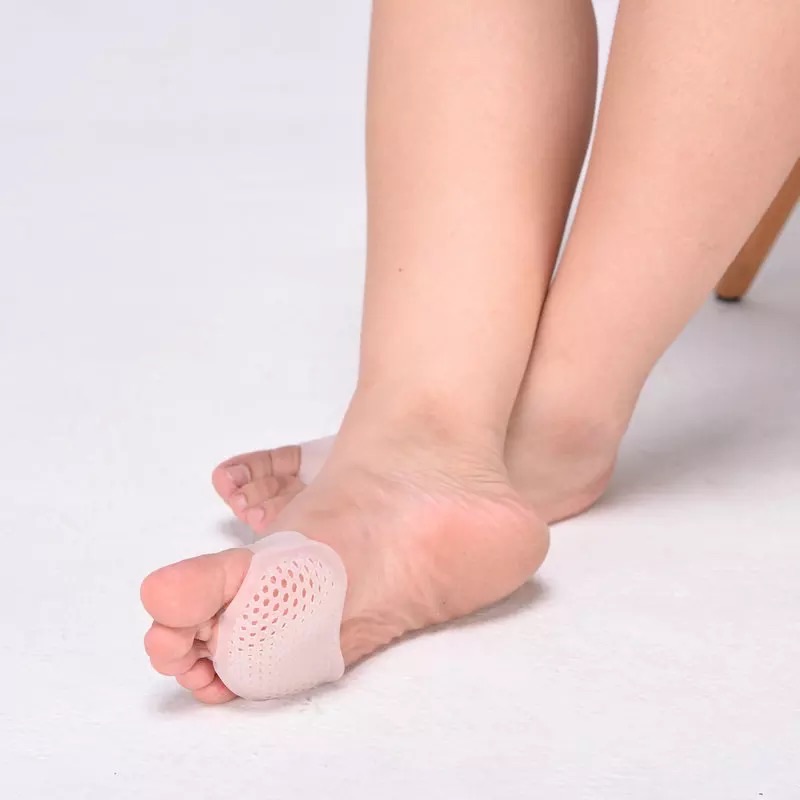 Lót giày silicon bảo vệ mũi chân, miếng đệm lót chống sốc bàn chân trước - phụ kiện giày cao gót ( giao màu ngẫu nhiên )