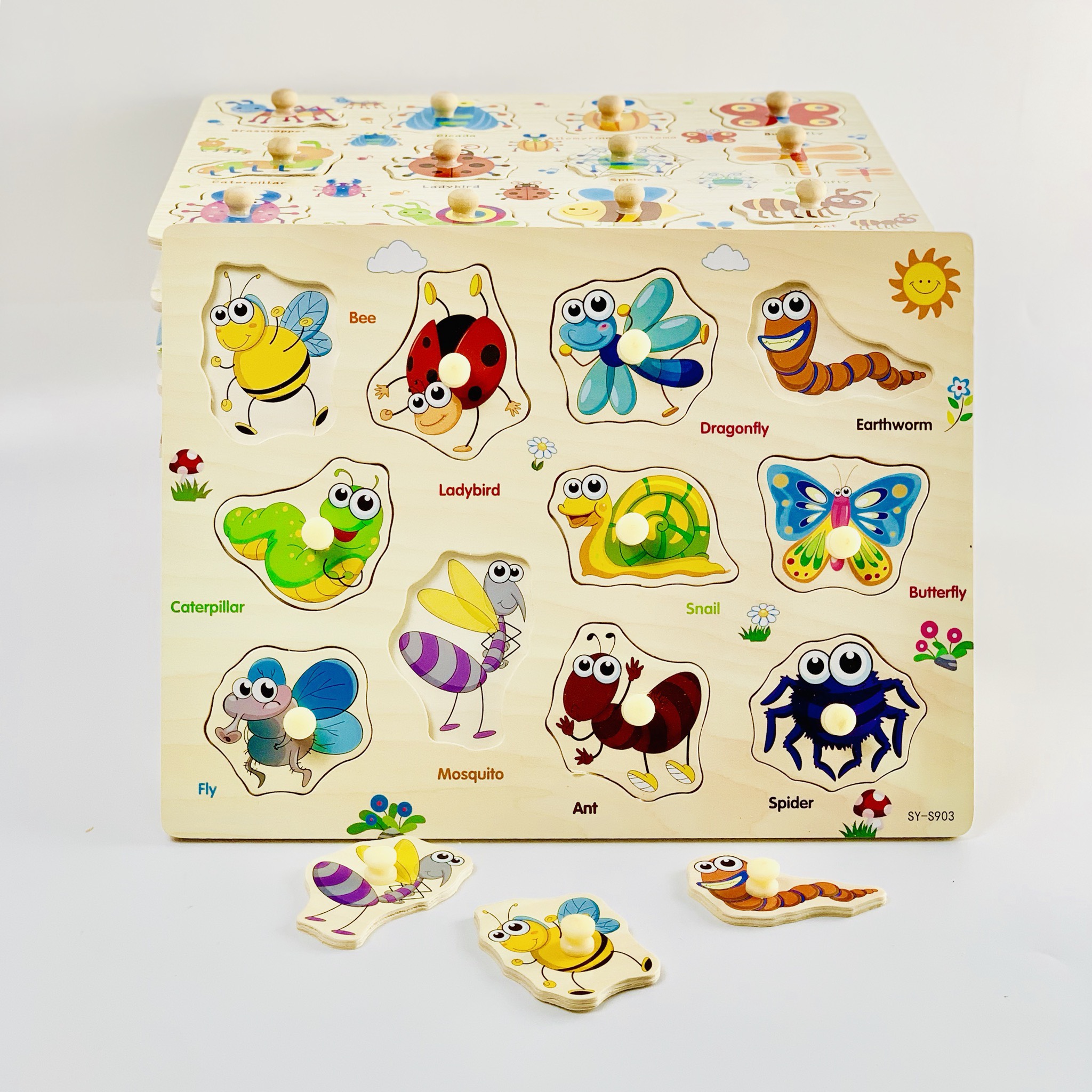 Set 5 bảng ghép hình có núm _ đồ chơi giáo dục MK02