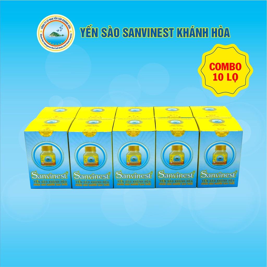 [Combo 10 lọ] Nước yến sào Sanvinest Khánh Hòa dành cho người cao tuổi đóng lọ 70ml