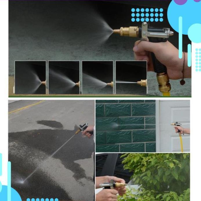 Bộ dây và vòi xịt tăng áp lực nươc 300% loại 10m (cút đồng) 206712