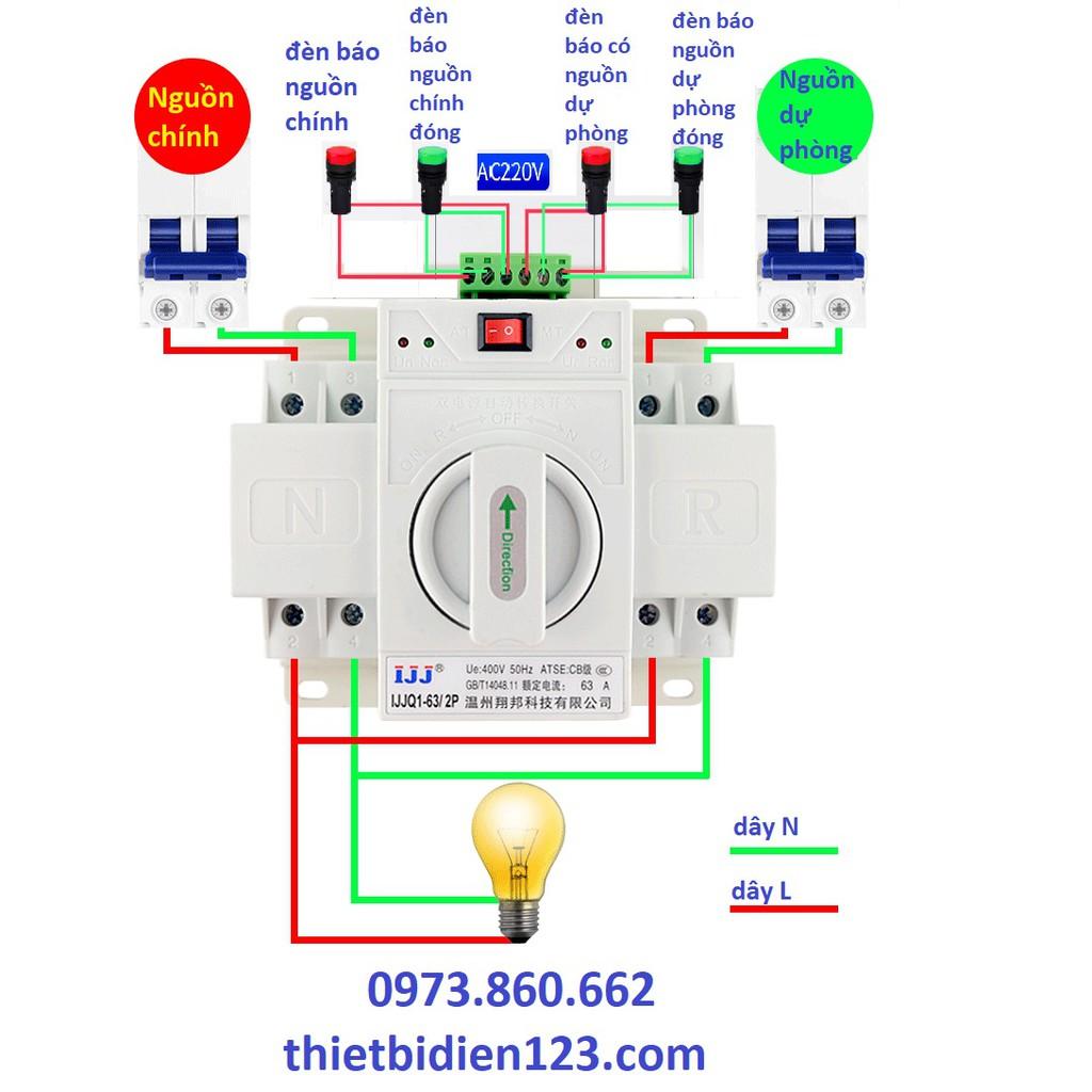 Chuyển nguồn tự động ATS 2P 63A