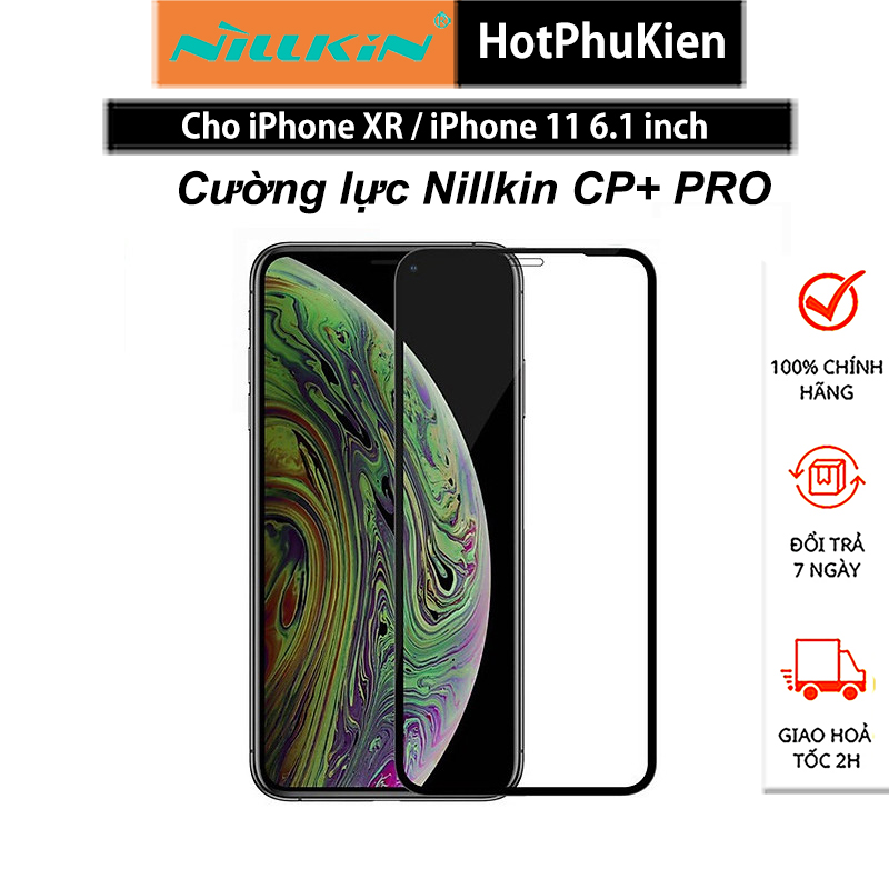 Miếng dán cường lực 3D full màn hình cho iPhone 11 / iPhone XR hiệu Nillkin Amazing CP+ Pro ( Mỏng 0.3mm, Kính ACC Japan, Chống Lóa, Hạn Chế Vân Tay) - Hàng chính hãng