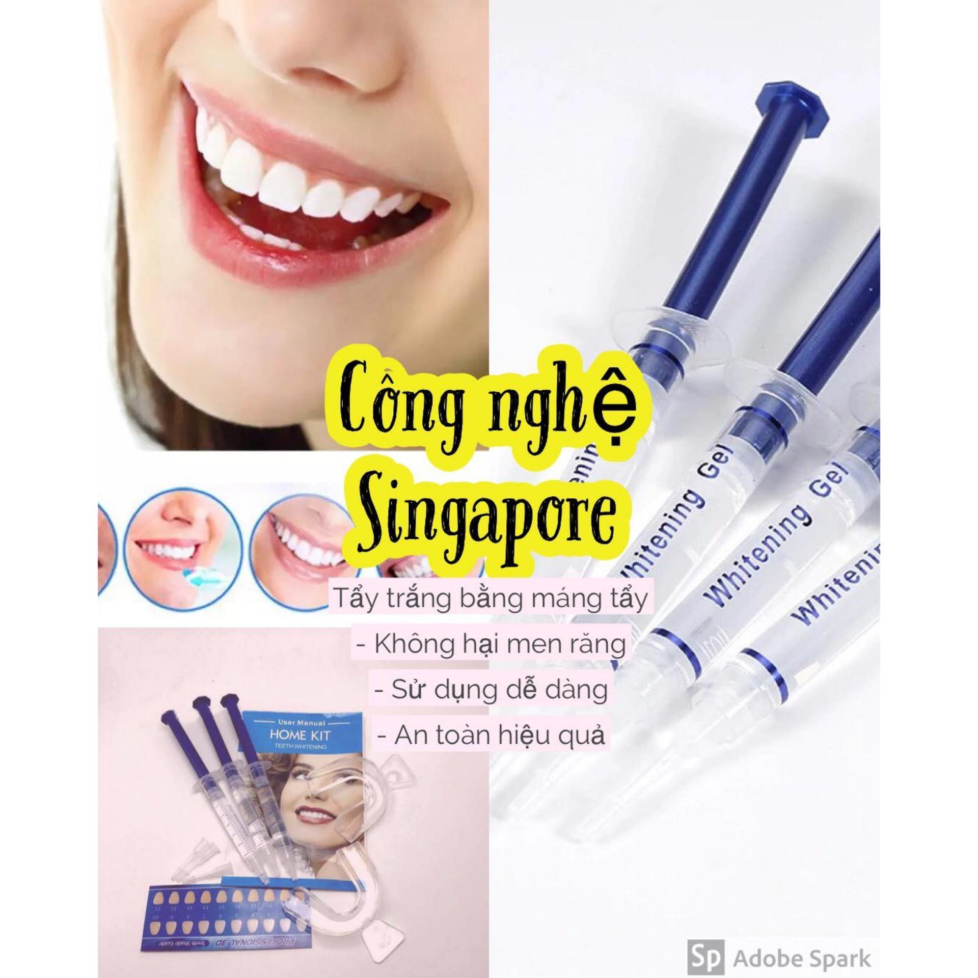 Tẩy Trắng Răng Tại Nhà Gồm Thuốc, Đèn, Bảng So Mầu Nhập Khẩu Từ Singapore (An Toàn Hiệu Quả Răng Trắng Lên 2 Đến 3 Tông Sau 3 Ngày Sử Dụng)