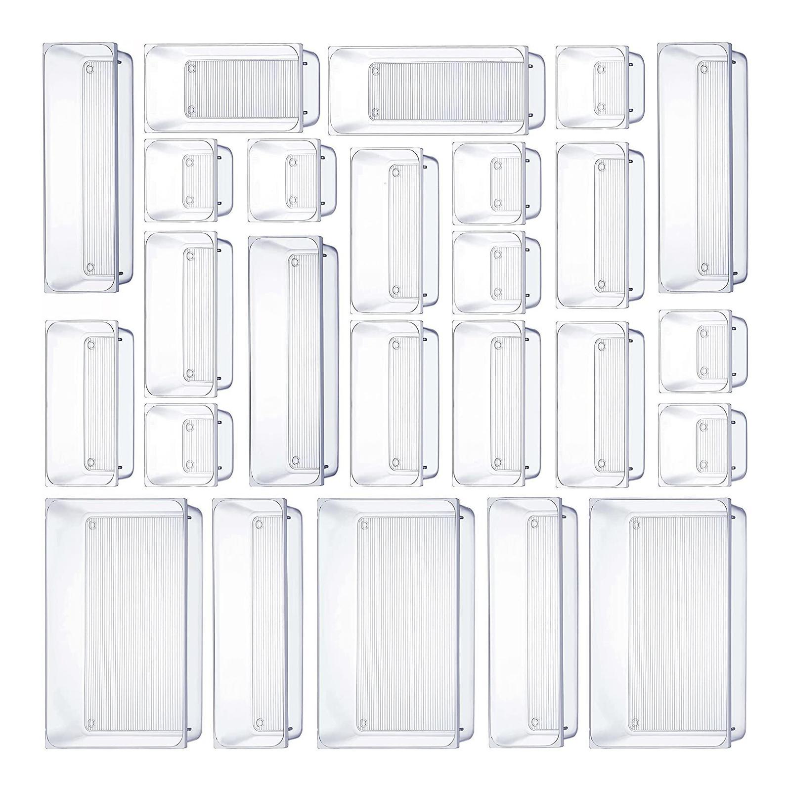 Drawer Organizer with Non Slip Silicone Pads Drawer Organizers Set for Kitchen Utensils