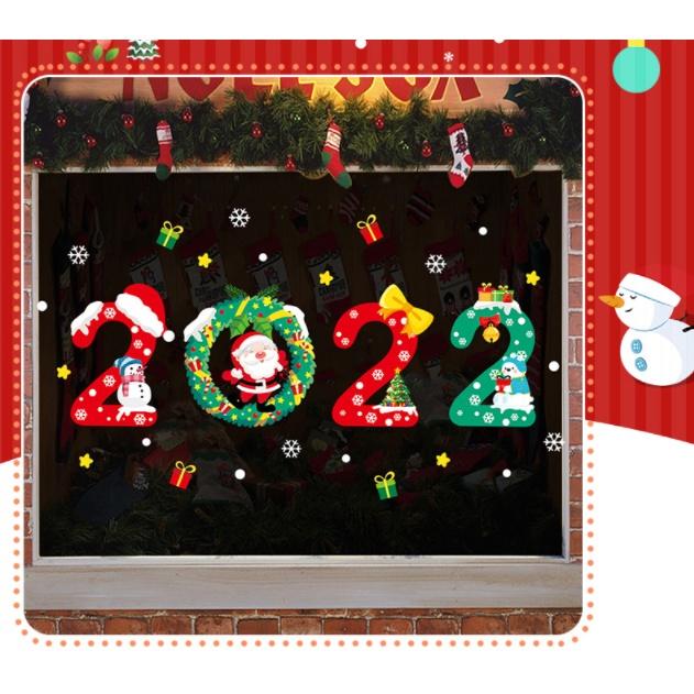 Decal trang trí Noel - Giáng sinh 2022 đầy màu sắc
