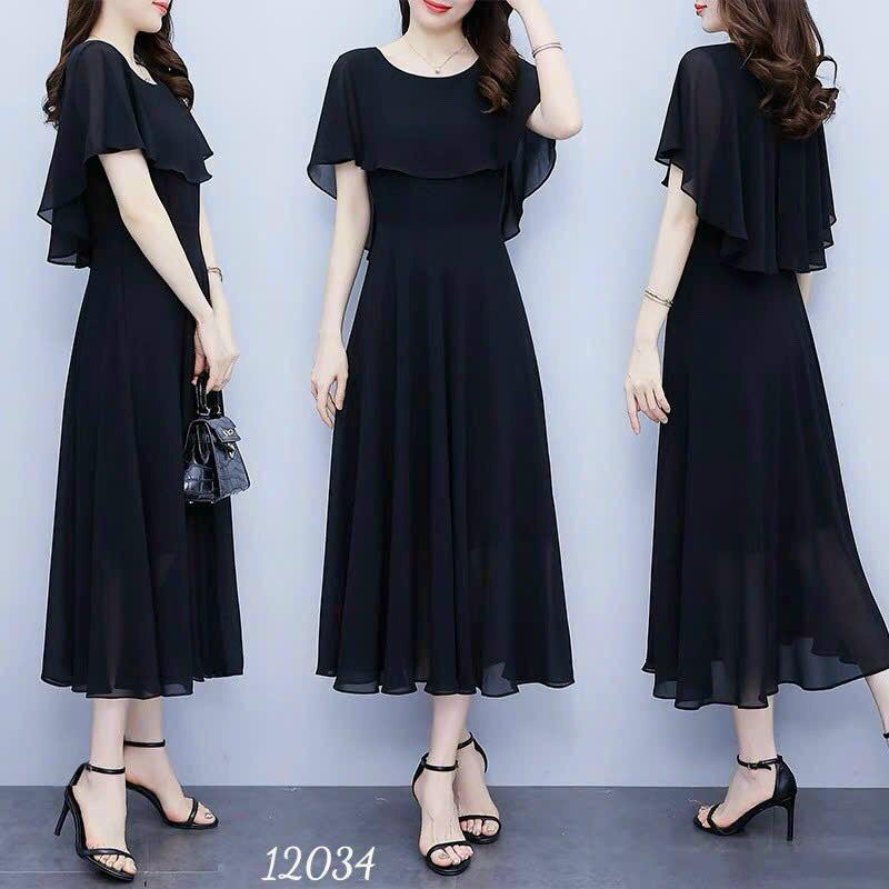 Đầm voan tay cánh (Free/big size XL, 2XL)