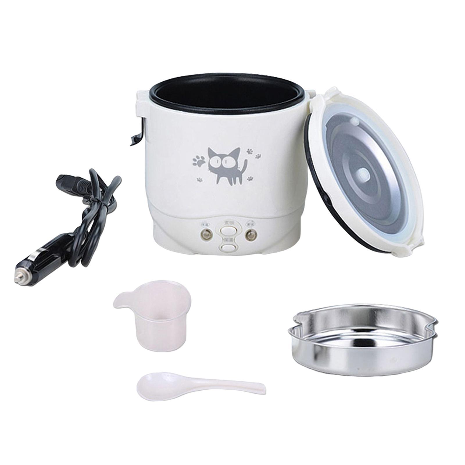 Small 1L Electric Rice Cooker Porridge Multifunction for Travel Car