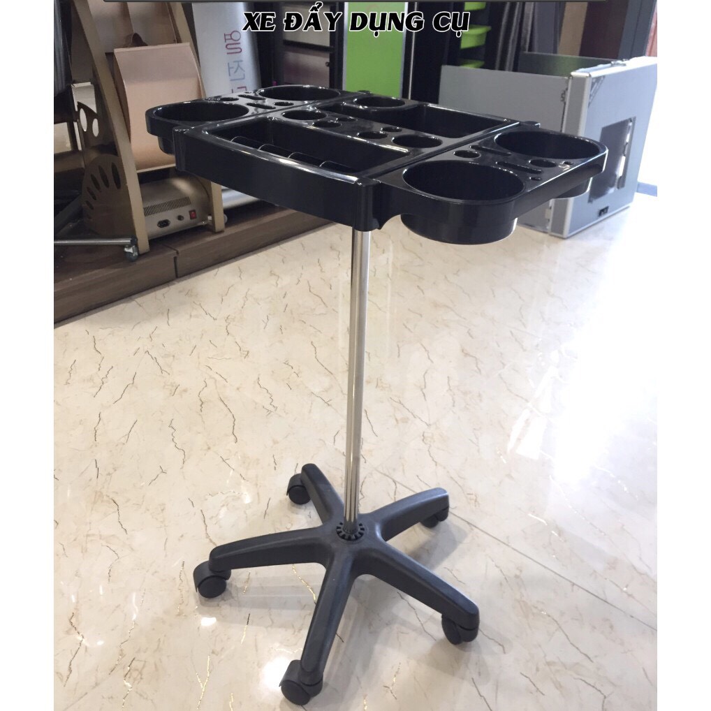 XE ĐẨY ĐỰNG DỤNG CỤ LÀM TÓC 1 KHAY CHO SALON