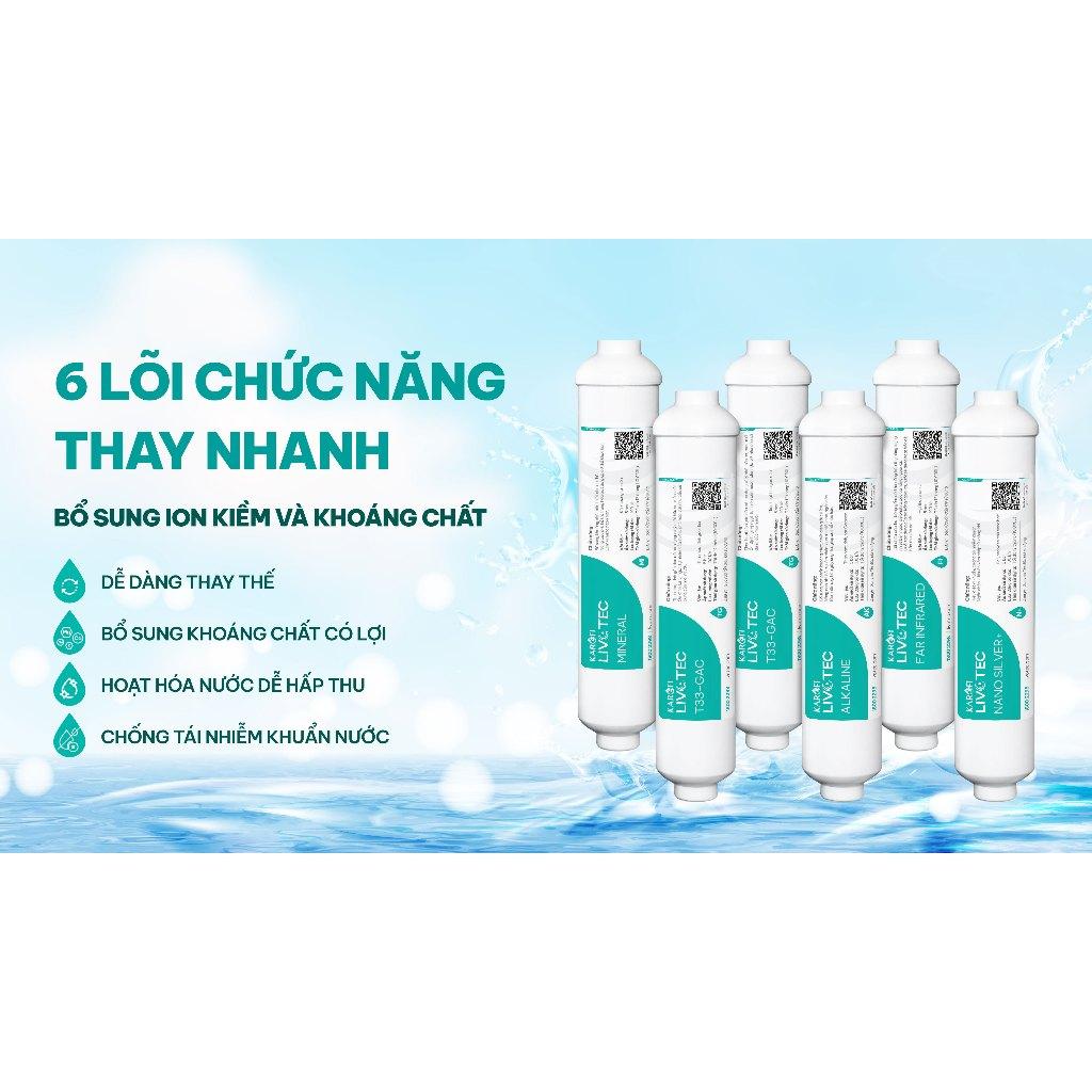 [TẶNG BỘ LÕI] Máy lọc nước 10 lõi lọc KAROFI Livotec 512, Màng RO Hàn 100GDP, Lõi Nano Silver ngăn tái nhiễm khuẩn - Hàng Chính Hãng