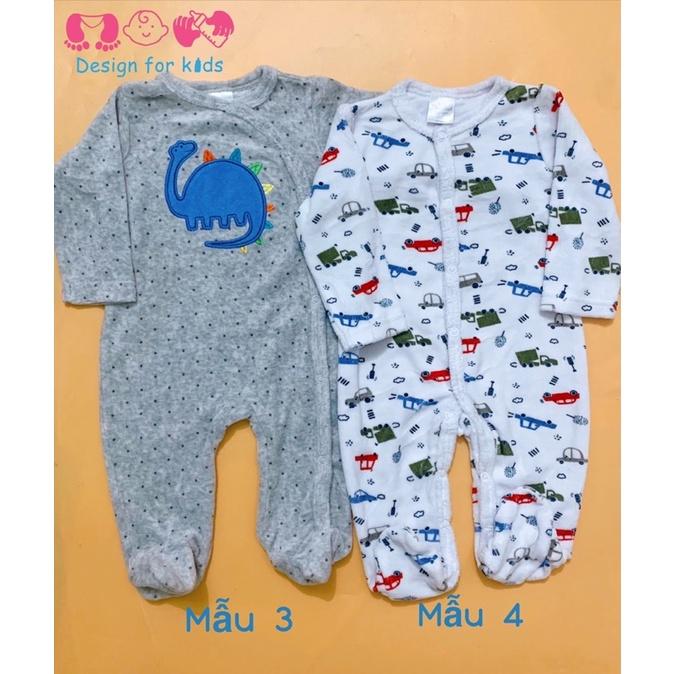 Sleepsuit nỉ nhung HARVEST xuất dư cho bé trai và bé gái