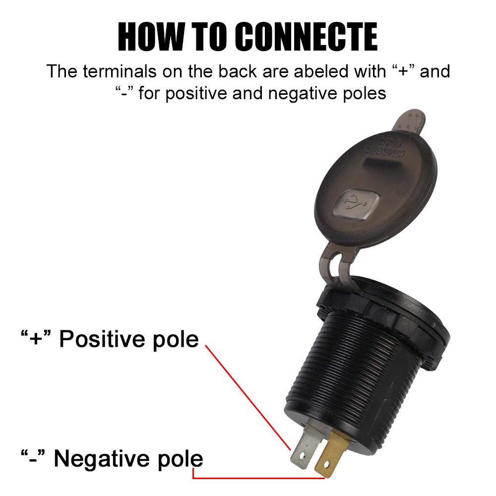Củ sạc nhanh QC 3.0 12-24V chống thấm nước kèm công tắc USB chuyên dụng cho xe hơi/ xe máy/ tàu thuyền