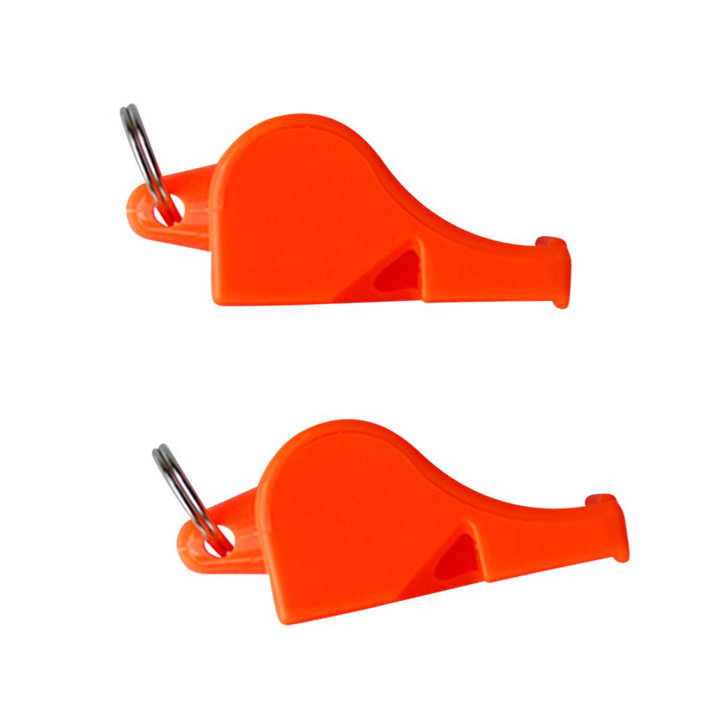 2 Pieces Safety Whistle Super Loud Sports Referee Whistle Emergency Survival Whistle for Outdoor Hiking Camping Fishing Travel