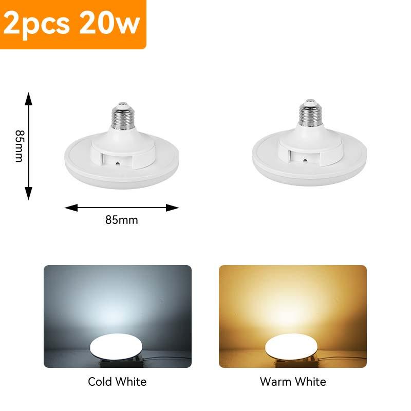 Bóng đèn Led E27 Bóng đèn LED 220V Bóng đèn 20/30/40/50W UFO Đèn chiếu điểm Bombillas Ampoule Đèn Led cho chiếu sáng gia đình Màu trắng