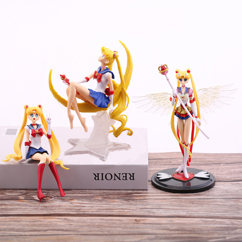 Set 3 mô hình đồ chơi Thủy Thủ Mặt Trăng (Sailor Moon)