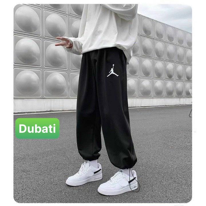 QUẦN JOGGER NAM NỮ UNISEX CHẤT NỈ DÀY DA CÁ ỐNG SUÔNG RỘNG JODAN RÚT DÂY PHONG CÁCH SÀNH ĐIỆU VIP - DUBATI FASHION