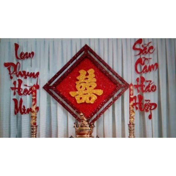 Câu đối trang trí tiệc cưới