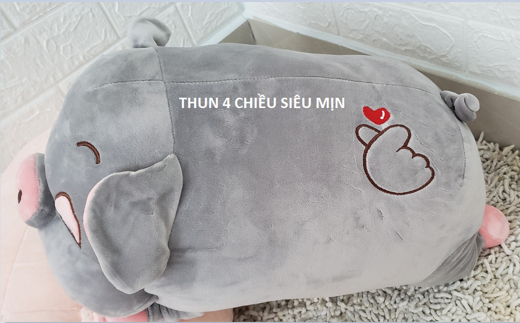 Hình ảnh GỐI MỀN heo phê ngủ 3 trong 1, 4 chiều siêu mịn, bộ chăn gối văn phòng