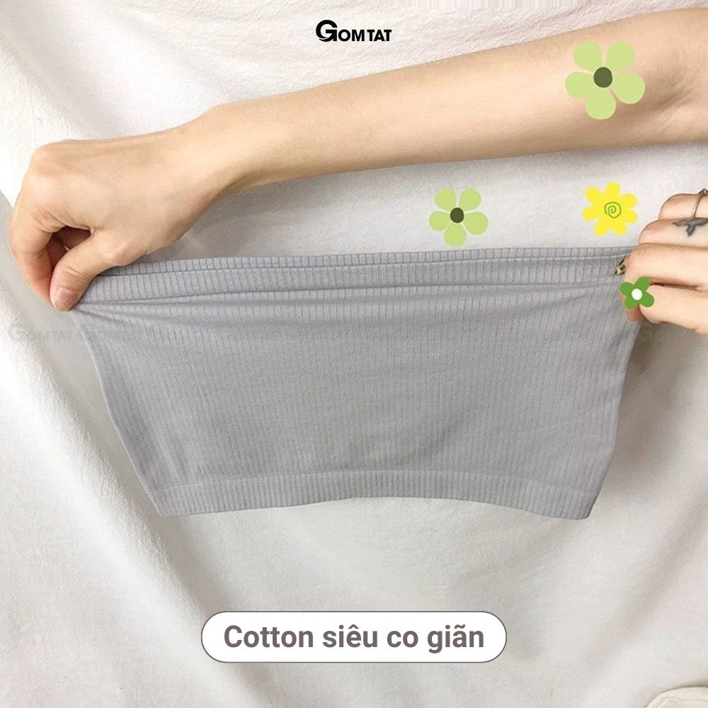 Áo lót nữ tiện lợi GOMTAT, bra ống chất liệu cotton co giãn thoáng mát hàng đẹp - SA-0123