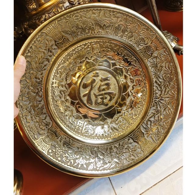 Mâm bồng bằng đồng nguyên chất 40cm