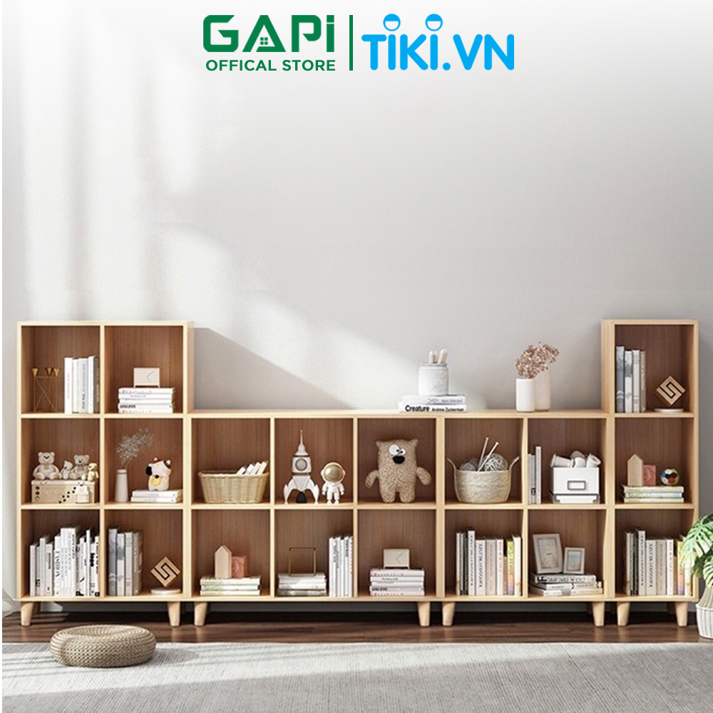 Kệ sách đứng thông minh thương hiệu GAPI chất liệu gỗ MDF  phủ melamin. GP163