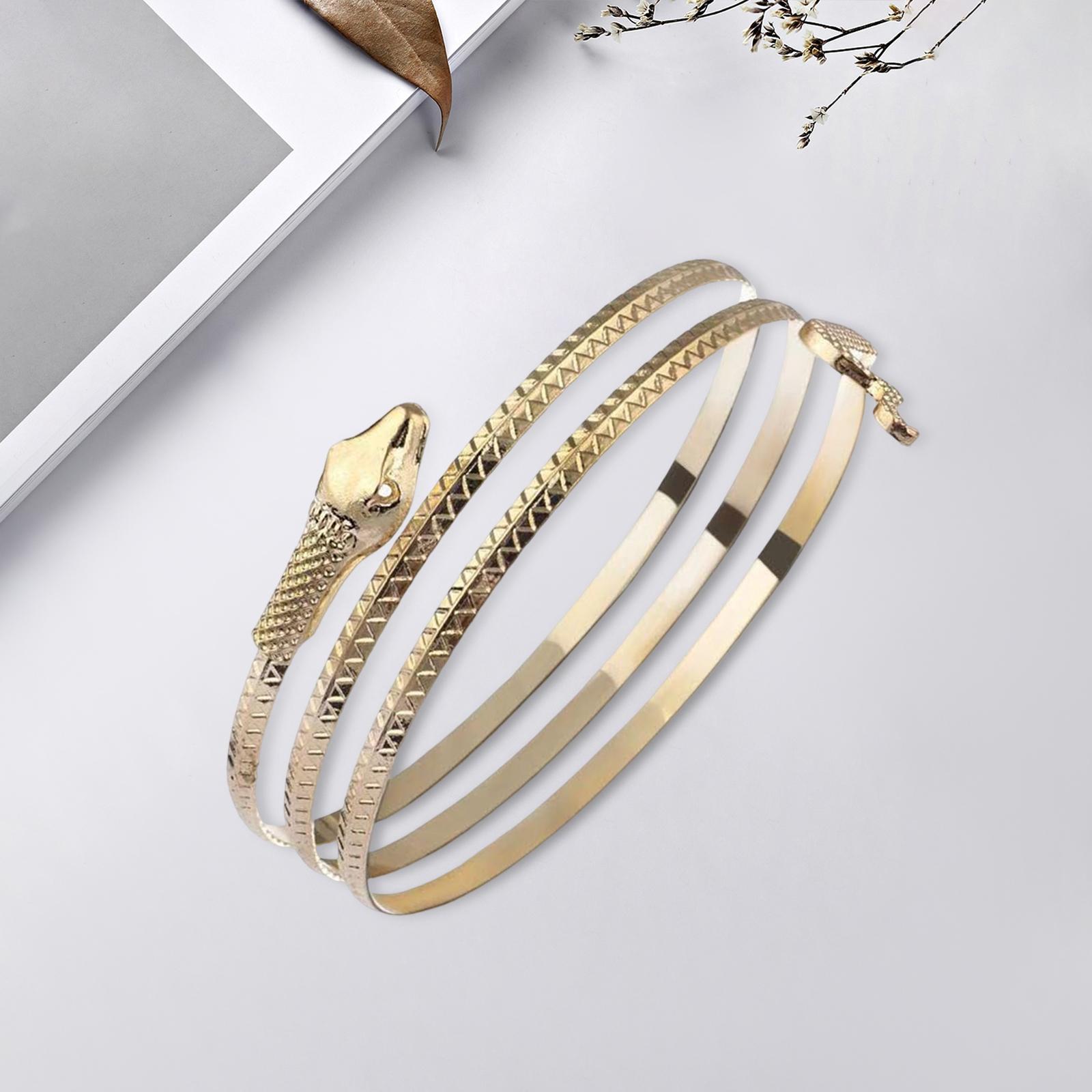 Retro Snake Shape Bracelet Bangle Hip Hop Jewelry Collection for Biker